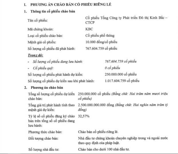 Kinh Bắc muốn phát hành 250 triệu cổ phiếu, dự kiến thu về 6.250 tỷ đồng- Ảnh 1.