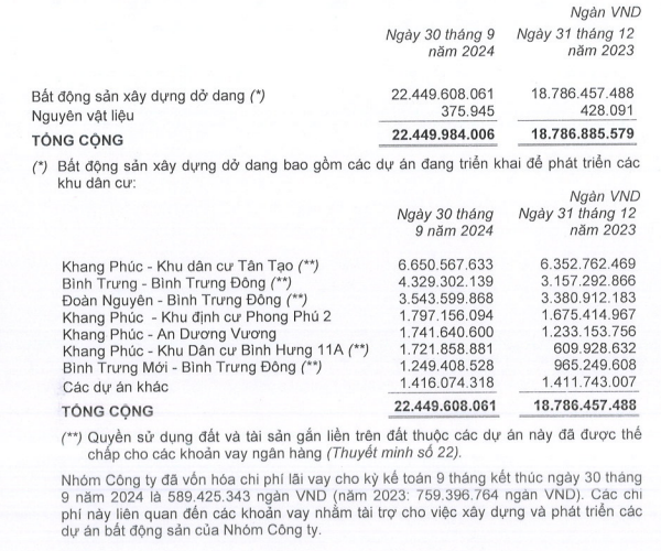 Những đại gia bất động sản 'ôm' hàng tồn kho nhiều nhất 9 tháng đầu năm 2024- Ảnh 2.