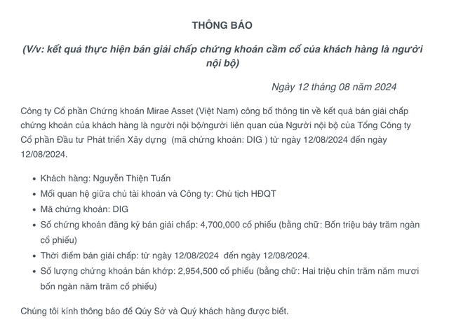 Công ty chứng khoán bán giải chấp gần 3 triệu cổ phiếu DIG của cố Chủ tịch Nguyễn Thiện Tuấn- Ảnh 1.