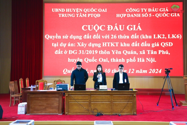 Hà Nội: Quốc Oai dừng đấu giá 26 thửa đất, Phú Xuyên đưa 61 dự án 'lên sàn'- Ảnh 1.