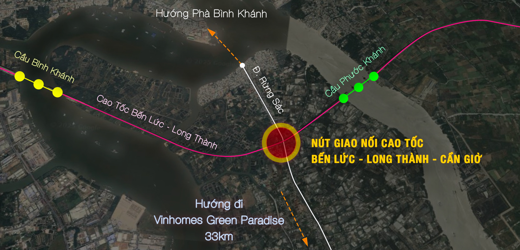 Toàn cảnh khu vực sẽ làm nút giao 3.000 tỷ, lần đầu phá thế qua sông lụy phà của lá phổi xanh ở TP.HCM, đại dự án hơn 9 tỷ USD của Vinhomes hưởng lợi lớn - Ảnh 2.