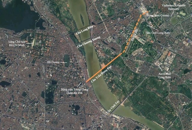 Chỉ sau hơn 1 tháng, "siêu" cầu vượt sông Hồng 16.200 tỷ đồng nối phố cổ với Long Biên khởi công, giá đất xung quanh dự án "nổi sóng" - Ảnh 1.