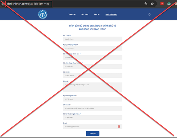 Cảnh báo hình thức lừa đảo đặt lịch làm việc với BHXH Việt Nam - Ảnh 1.