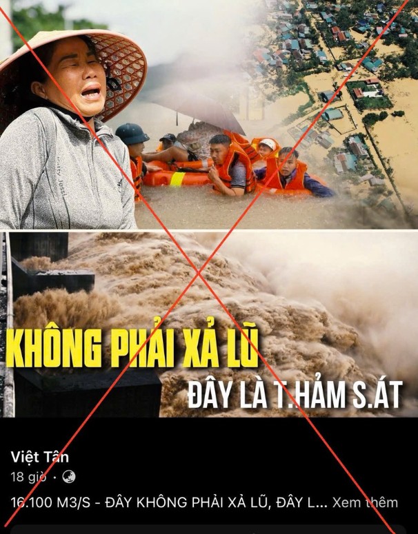 Cảnh báo tin giả, hình ảnh, video AI ngụy tạo về mưa lũ miền Trung - Ảnh 1.