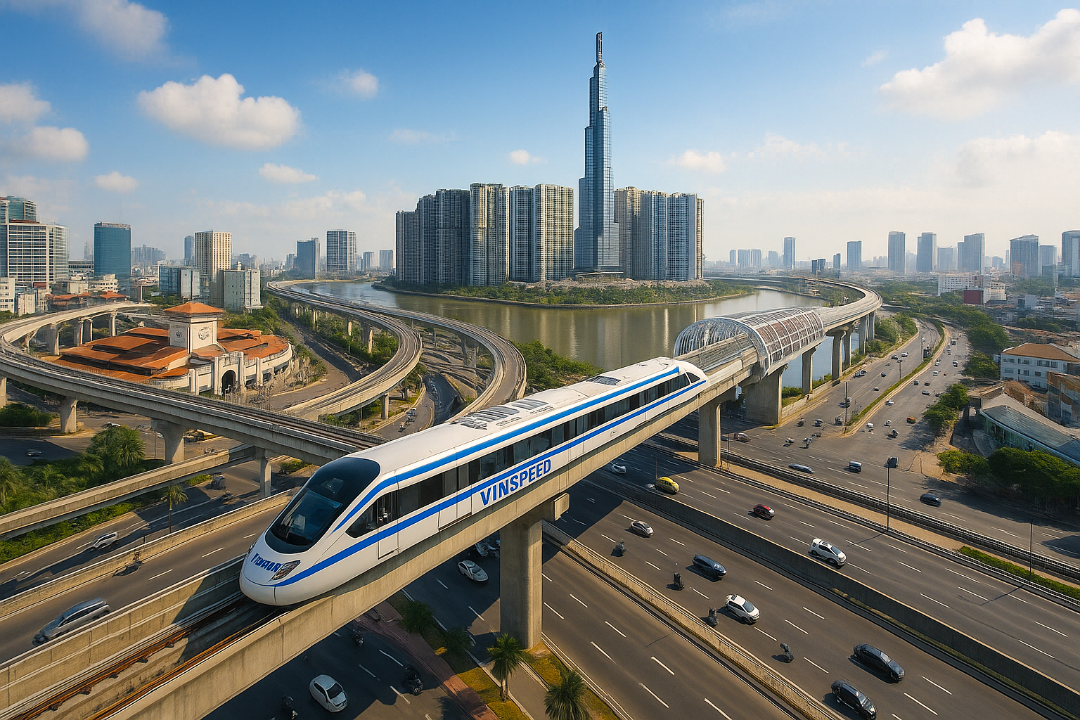 Tuyến đường sắt cao tốc Bến Thành – Cần Giờ: Vingroup dự định xây trong 2 năm, còn Nhật Bản, Pháp, Trung Quốc làm bao lâu?- Ảnh 1.