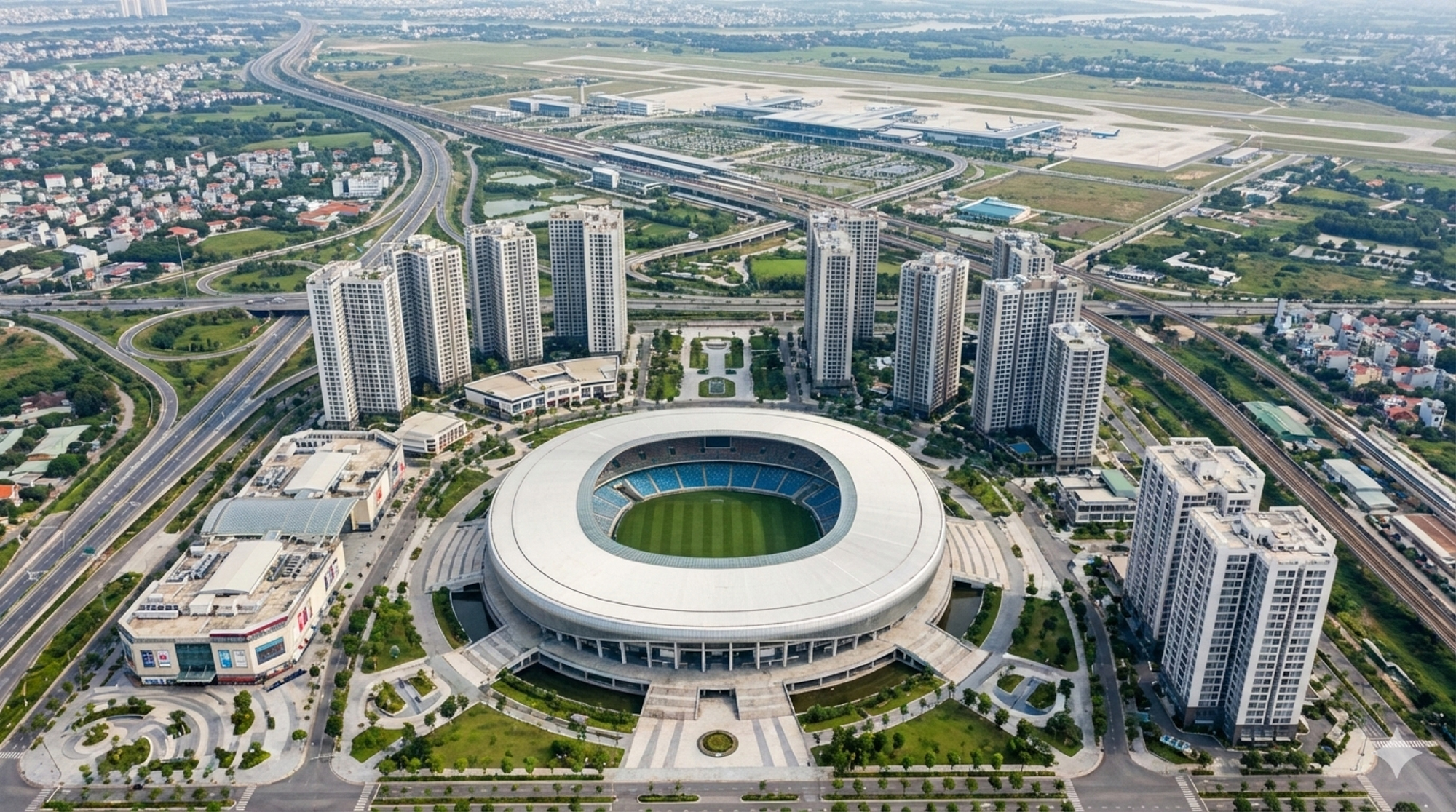 Cuộc đua siêu sân vận động: Vingroup xây sân có mái che lớn nhất thế giới, Sun Group làm sân 50.000 chỗ ngay cạnh trung tâm - Ảnh 1.
