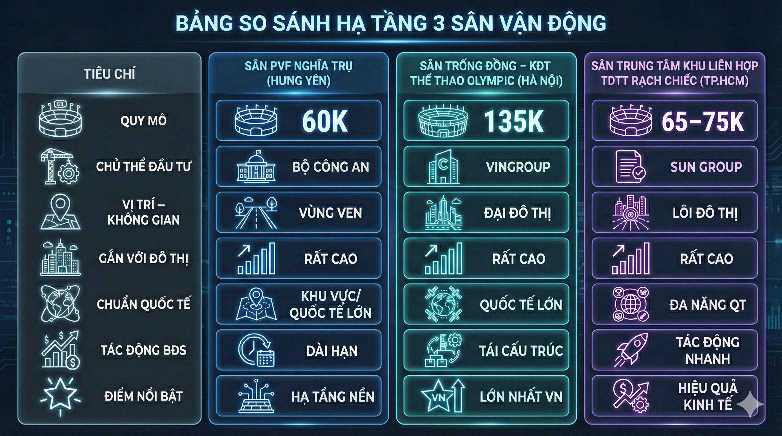 Cuộc đua siêu sân vận động: Vingroup xây sân có mái che lớn nhất thế giới, Sun Group làm sân 50.000 chỗ ngay cạnh trung tâm - Ảnh 4.