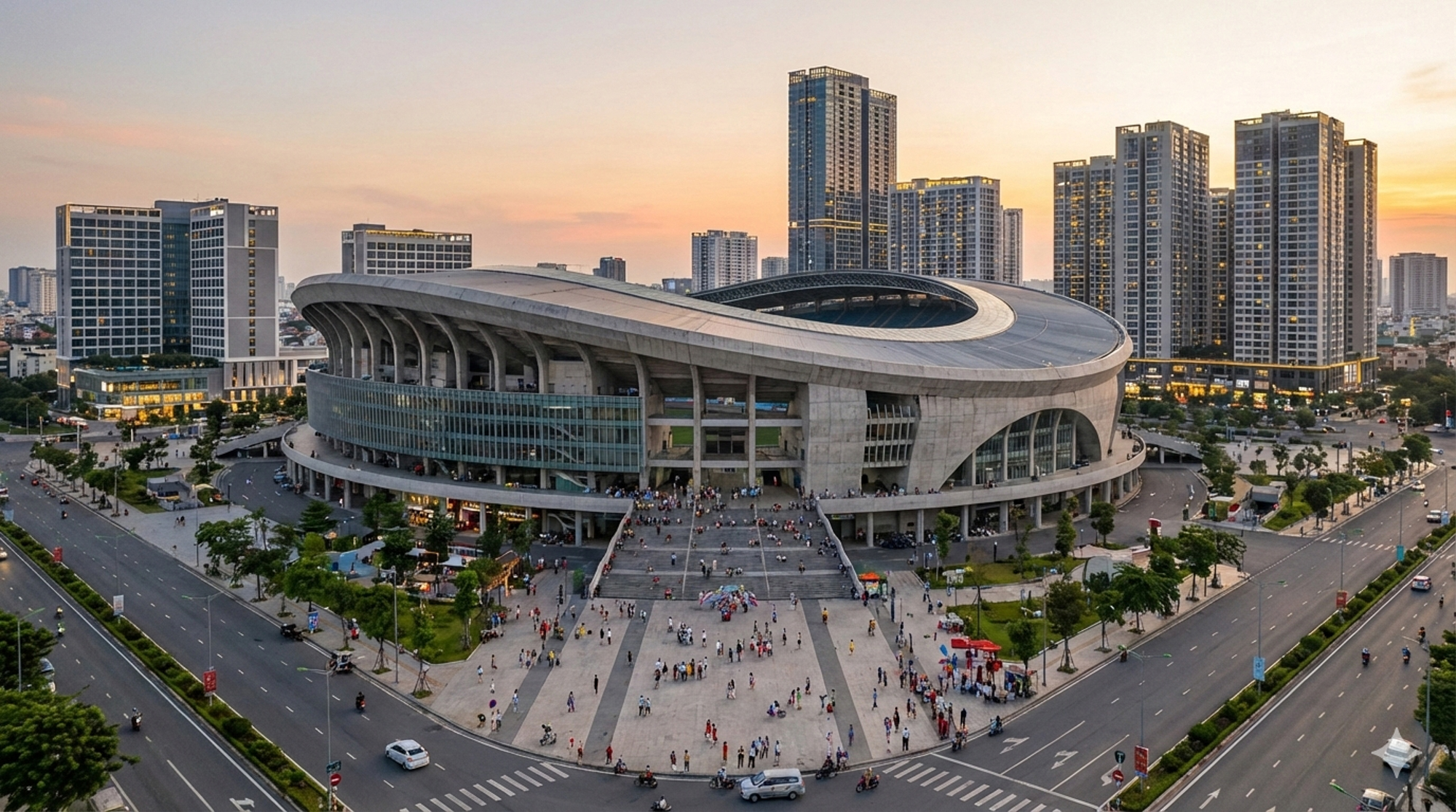 Cuộc đua siêu sân vận động: Vingroup xây sân có mái che lớn nhất thế giới, Sun Group làm sân 50.000 chỗ ngay cạnh trung tâm - Ảnh 5.