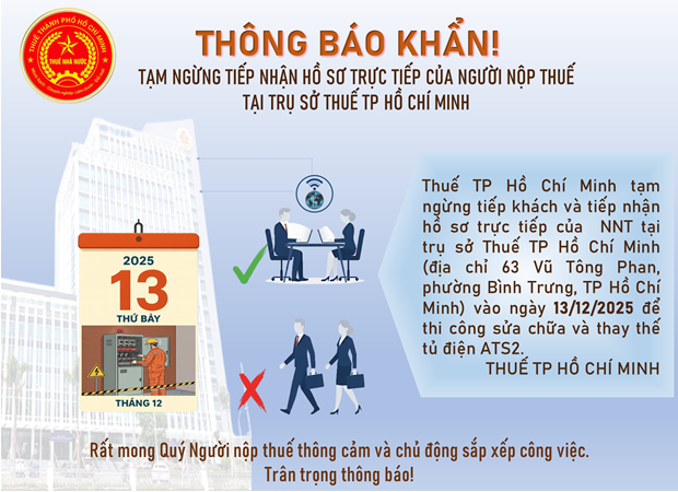 Thông báo khẩn từ Thuế TP.HCM, người dân lưu ý! - Ảnh 1.