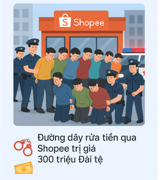 Triệt phá đường dây bán hàng giả, rửa tiền thông qua tài khoản Shopee: Thu thập 290 tài khoản, trục lợi hơn 10 triệu USD - Ảnh 1.