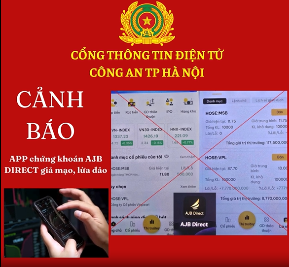Cảnh báo lừa đảo qua chứng khoán AJB DIRECT giả mạo - Ảnh 1.