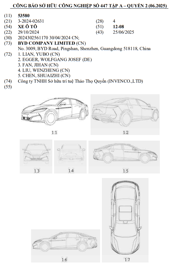 BYD liên tục đăng ký xe mới tại Việt Nam: thêm mẫu sedan điện, chạy một mạch từ Hà Nội đến Quảng Bình chỉ trong 1 lần sạc - Ảnh 1.