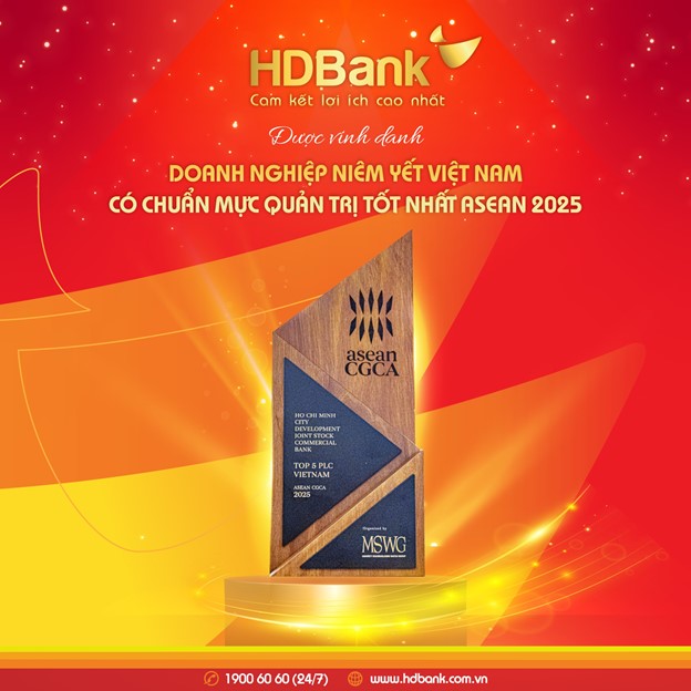 HDBank – Ngân hàng Việt được vinh danh Top 5 Quản trị chuẩn mực ASEAN 2025 - Ảnh 1.