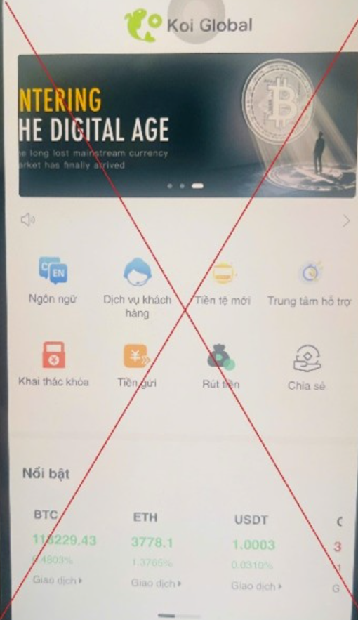 Cảnh báo lừa đảo khi tham gia đầu tư tiền ảo trên ứng dụng Koi Global - Ảnh 1.