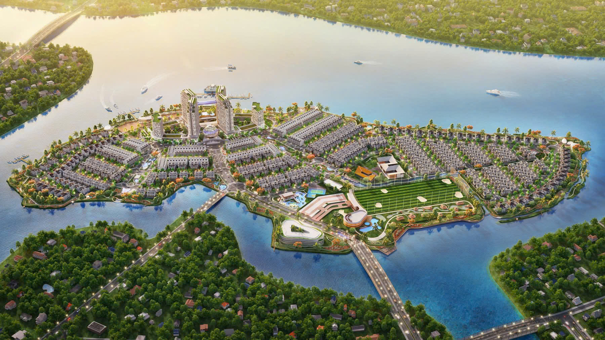 Toàn cảnh đô thị đảo sát vách TP.HCM, đối diện dự án 72.000 tỷ của Sun Group, góp phần đẩy giá đất xung quanh tăng gấp 10 lần- Ảnh 1. Toàn cảnh đô thị đảo sát vách TP.HCM, đối diện dự án 72.000 tỷ của Sun Group, góp phần đẩy giá đất xung quanh tăng gấp 10 lần- Ảnh 1.