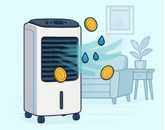 So sánh quạt hơi nước và quạt điều hòa: Loại nào tiết kiệm điện hơn trong mùa nóng? - Ảnh 1.