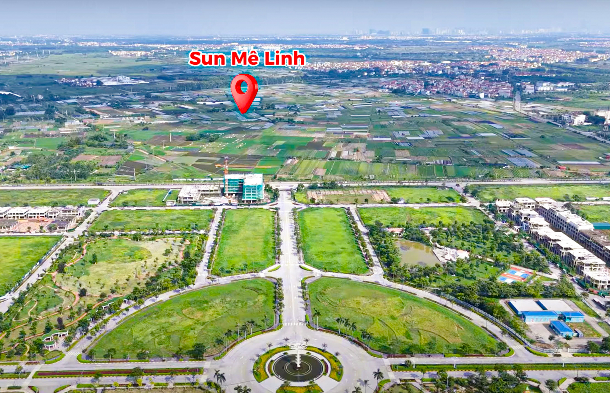 Toàn cảnh khu đất rộng hơn 200 ha tại Mê Linh được Sun Group đầu tư gần 15.000 tỷ làm khu đô thị cao cấp ở Hà Nội- Ảnh 2.