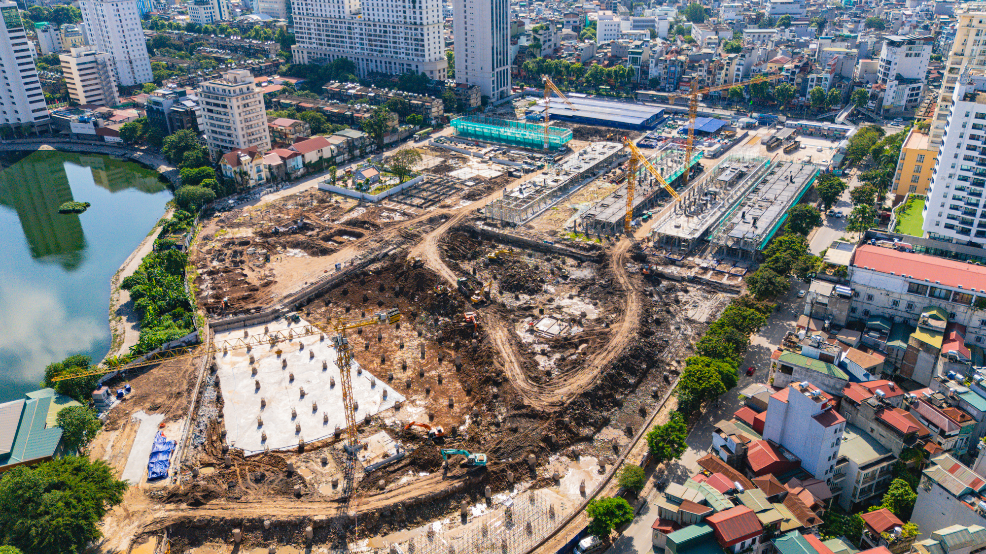 Hồ duy nhất ở trung tâm Hà Nội có 2 dự án lớn đang xây: Vinhomes xây nhà trăm tỷ mỗi căn, tương lai có 3 khách sạn cao tầng- Ảnh 2.