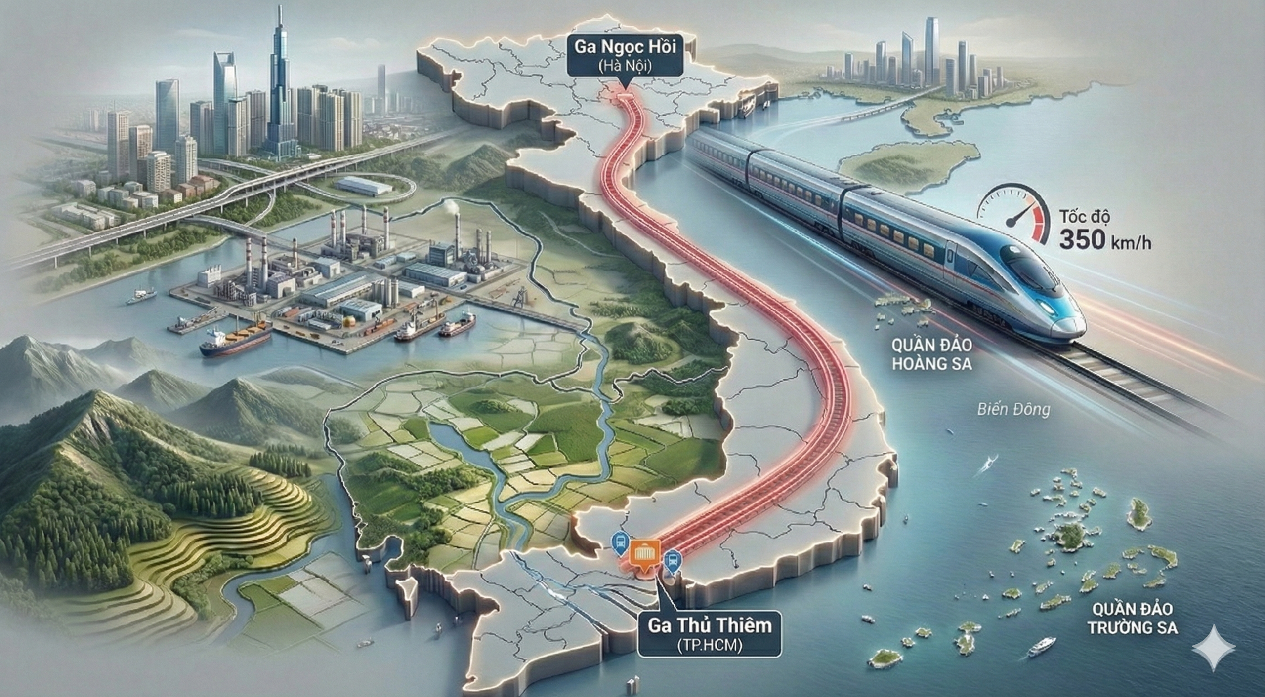 So găng ga đầu và ga cuối tuyến đường sắt cao tốc 67 tỷ USD: Một ga rộng top đầu Đông Nam Á, một ga nằm ở trung tâm mới của TP.HCM - Ảnh 2.