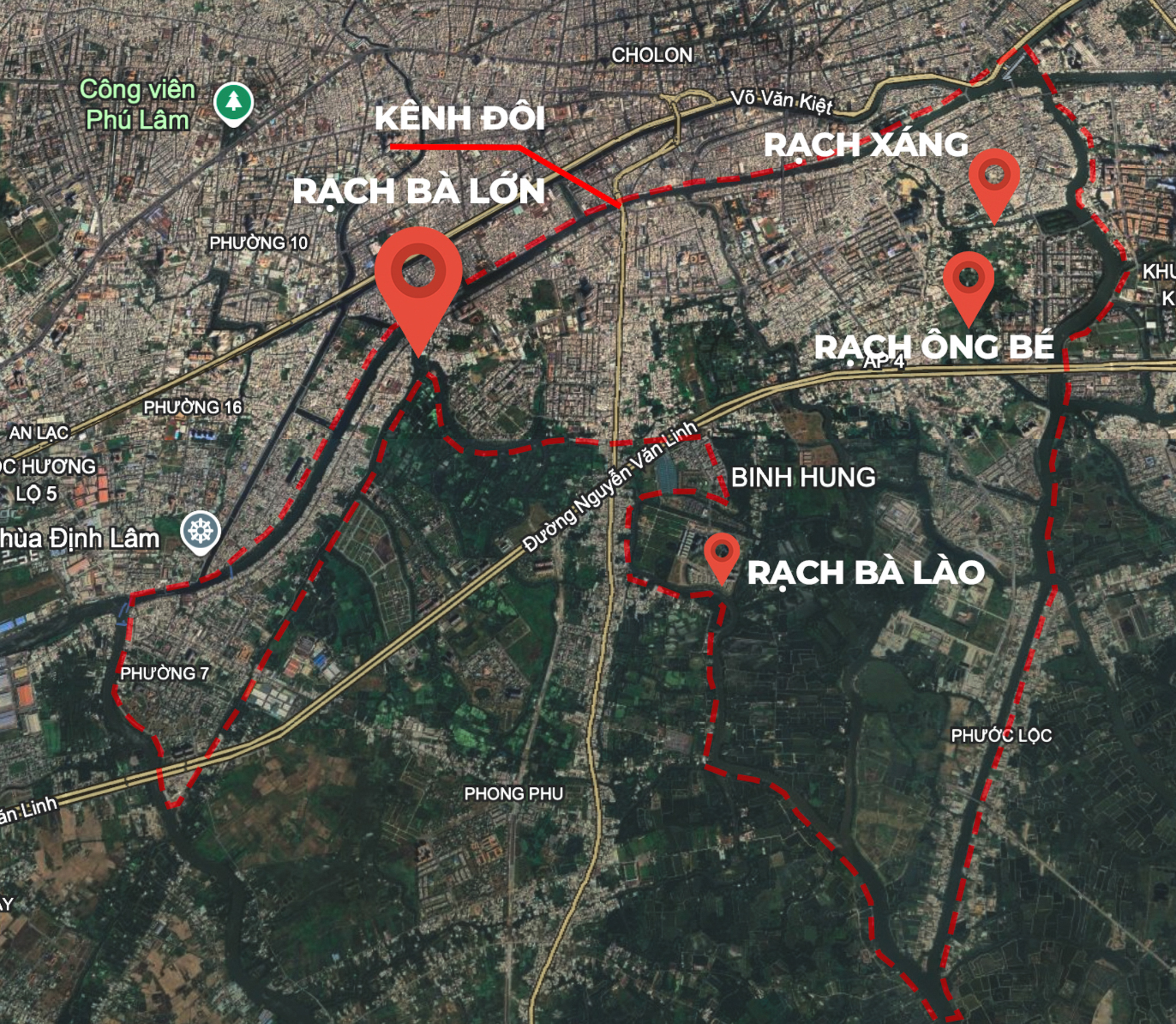 Hiện trạng rạch Bà Lớn - ông Bé trước khi được lột xác với dự án 17.000 tỷ ở TP.HCM - Ảnh 1.