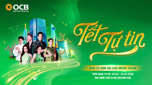 OCB mang đến bản giao thoa âm nhạc dân gian và hiện đại tại “Tết Tự Tin” - Ảnh 1.