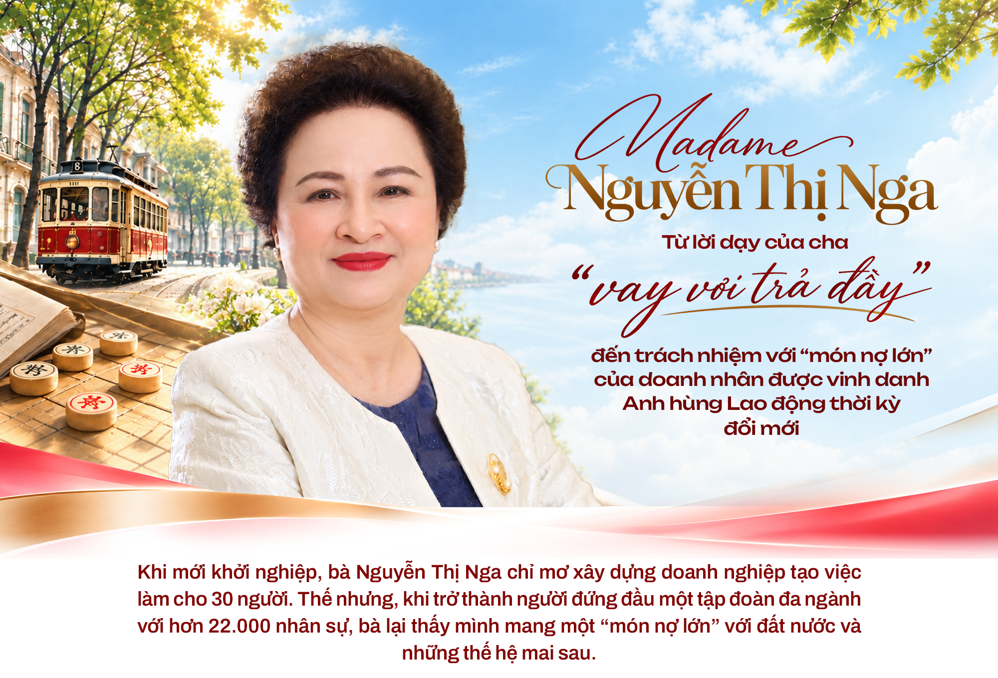 Madame Nguyễn Thị Nga: Từ lời dạy của cha “vay vơi trả đầy” đến trách nhiệm với “món nợ lớn” của doanh nhân được vinh danh Anh hùng Lao động thời kỳ đổi mới