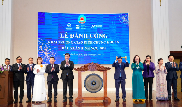 Khai xuân khởi sắc: Từ tiếng cồng HOSE đến nhịp kết nối toàn cầu - Ảnh 1.