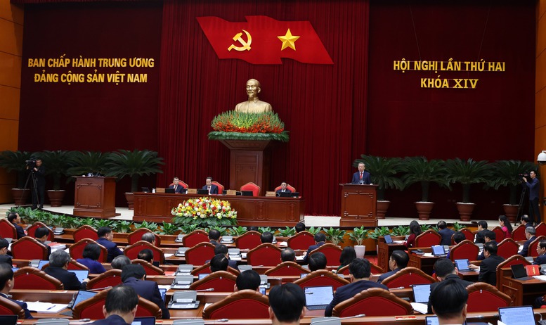Khai mạc trọng thể Hội nghị Trung ương lần thứ 2 khóa XIV - Ảnh 1.