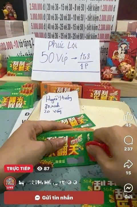 Cảnh giác với chiêu trò livestream cào vé số trúng thưởng trên mạng xã hội - Ảnh 1.