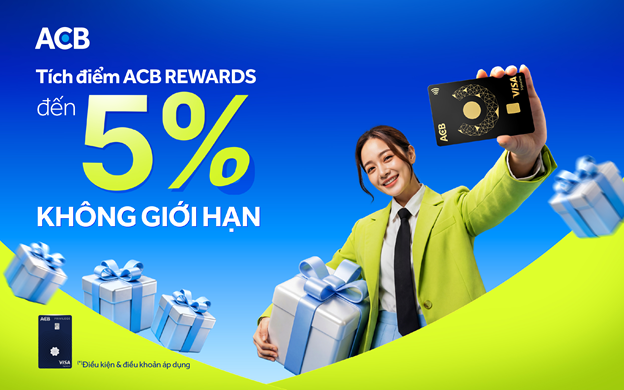 Từ tháng 4/2026, khách hàng được tích điểm không giới hạn khi chi tiêu bằng Thẻ tín dụng ACB - Ảnh 2.