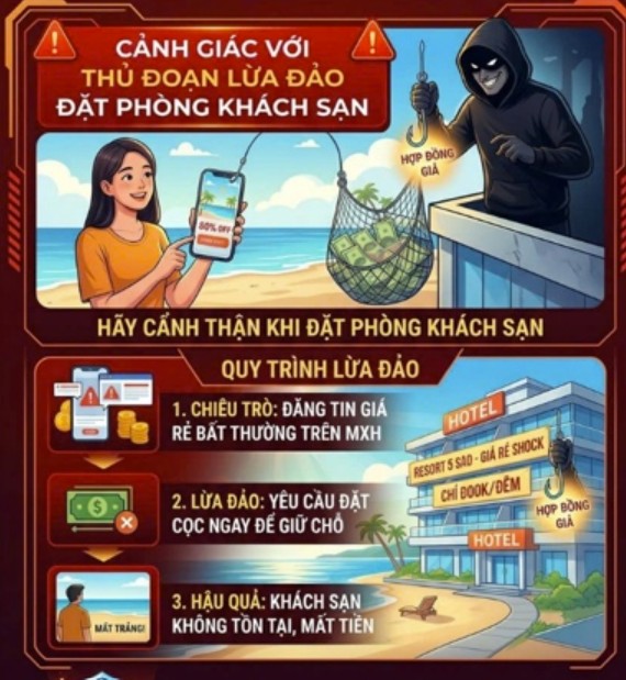 Cảnh báo thủ đoạn giả mạo fanpage của các khách sạn, resort, homestay để lừa đảo - Ảnh 1.
