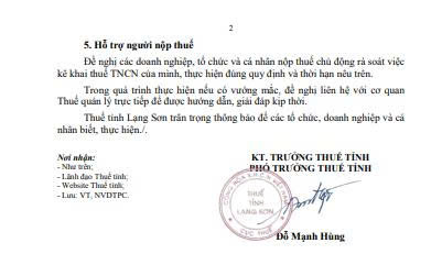 Thông báo quan trọng từ cơ quan thuế - Ảnh 2.