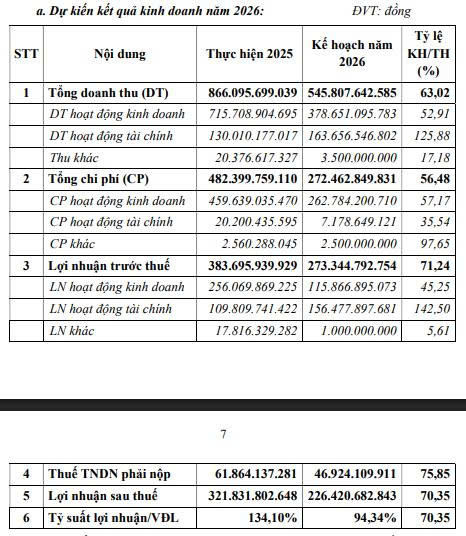 Nam Tân Uyên lên kế hoạch kinh doanh ‘đi lùi’ trong năm 2026 - Ảnh 1.