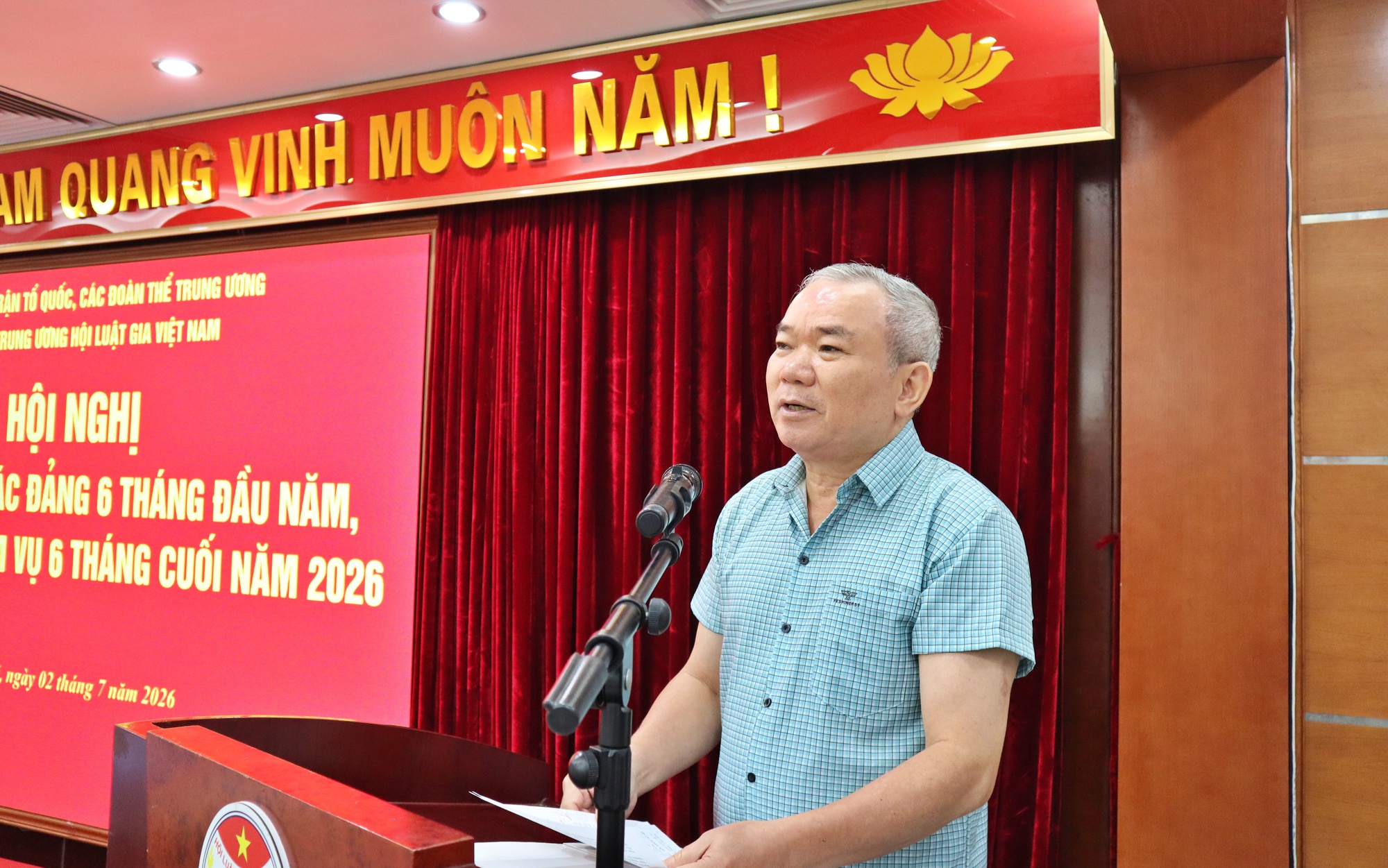 Đảng bộ Trung ương Hội Luật gia Việt Nam tổ chức Hội nghị sơ kết công tác Đảng 6 tháng đầu năm - Ảnh 5.