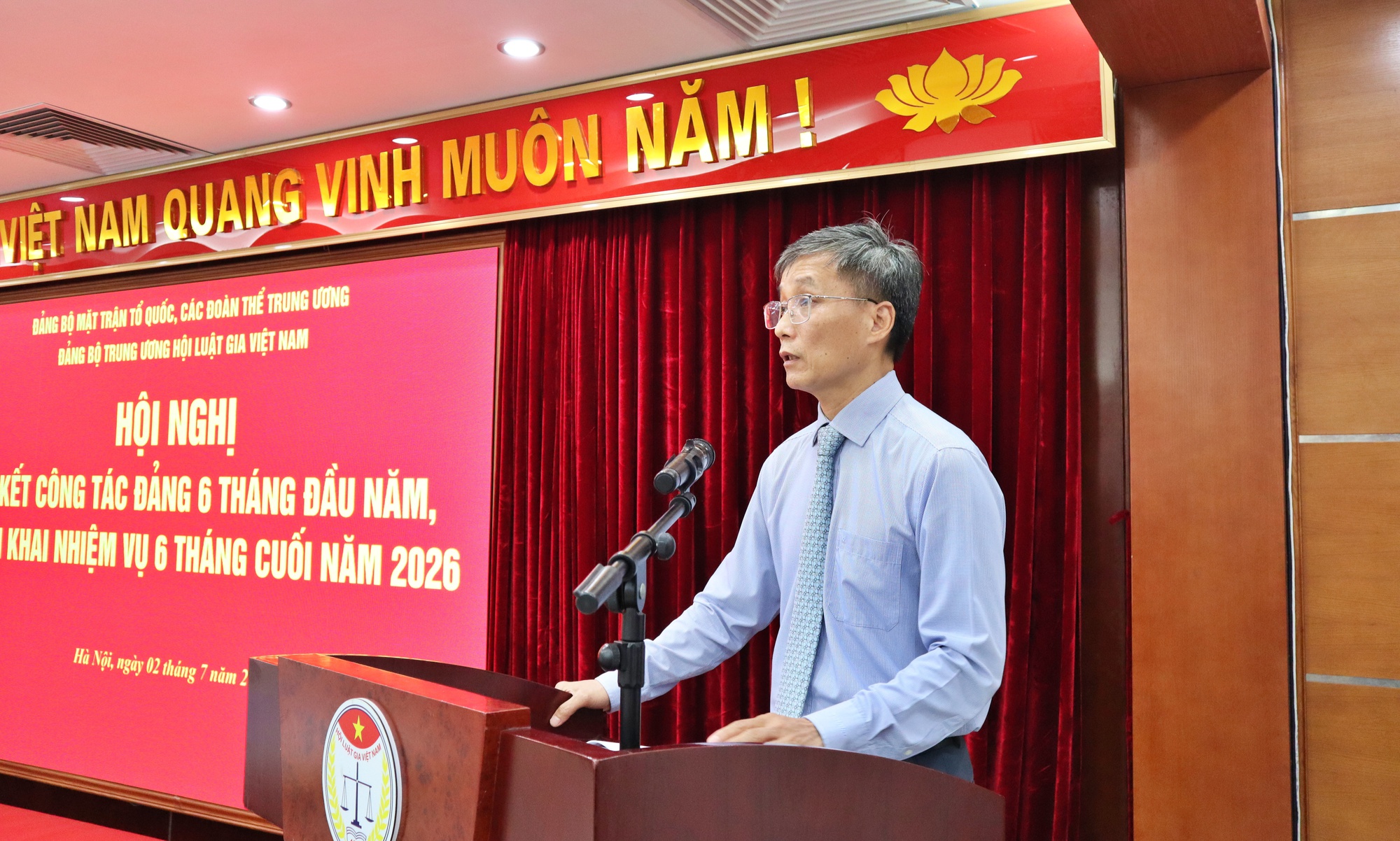 Đảng bộ Trung ương Hội Luật gia Việt Nam tổ chức Hội nghị sơ kết công tác Đảng 6 tháng đầu năm - Ảnh 6.