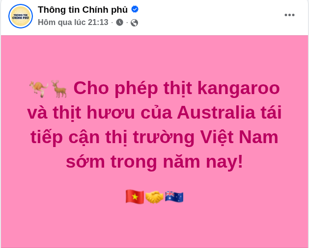 Thịt kangaroo và thịt hươu của Australia sắp đến tay người Việt - Ảnh 2.