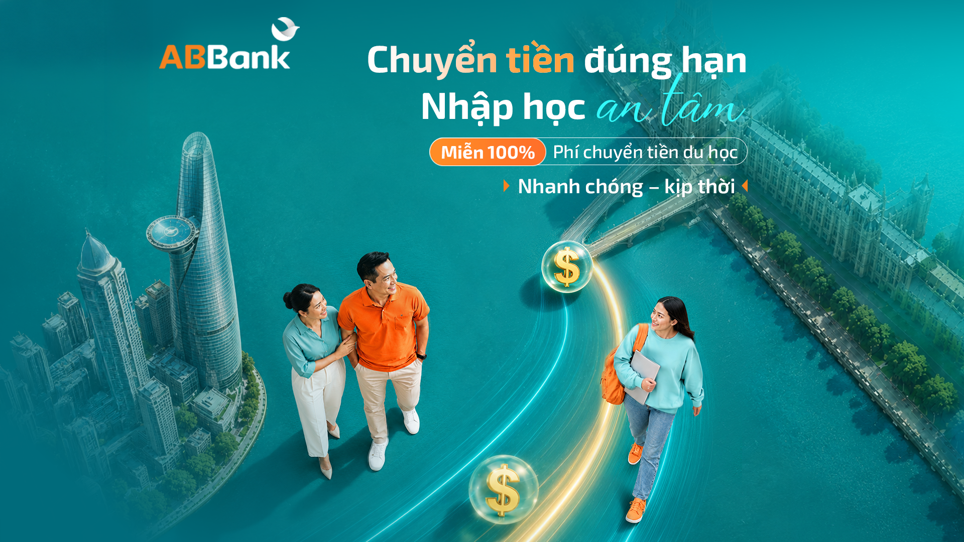 ABBank miễn phí chuyển tiền quốc tế, đồng hành cùng gia đình mùa du học- Ảnh 2.