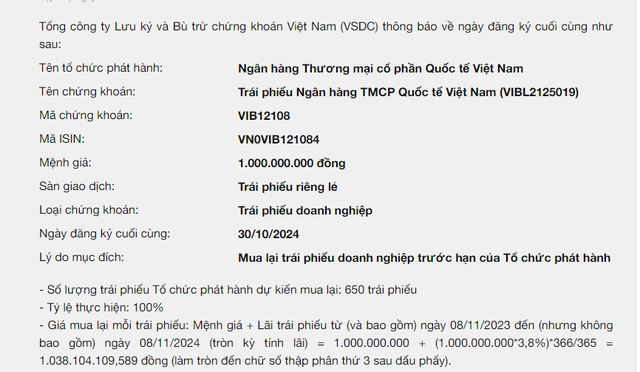 VIB sắp mua lại lô trái phiếu 650 tỷ đồng- Ảnh 1.