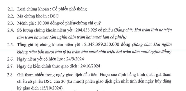 Chứng khoán DSC thông báo ngày 'chuyển nhà' sang HoSE- Ảnh 1.