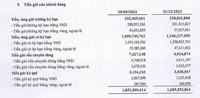 Ngân hàng nào hút tiền gửi nhiều nhất 9 tháng đầu năm 2024?- Ảnh 1.