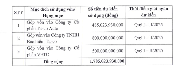 Tasco dự kiến huy động gần 1.800 tỷ đồng từ chào bán cổ phiếu- Ảnh 2.