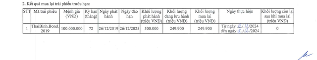 Bất động sản Thái Bình tất toán xong lô trái phiếu 500 tỷ đồng- Ảnh 1.