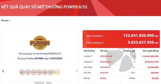 Kết quả xổ số Vietlott ngày 13/7: Tìm chủ nhân giải Jackpot tỷ đồng- Ảnh 1.