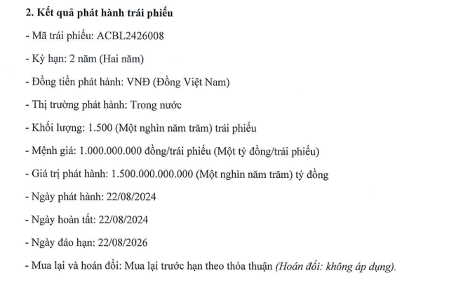 ACB huy động trên 15.000 tỷ đồng trái phiếu kể từ đầu năm- Ảnh 1.