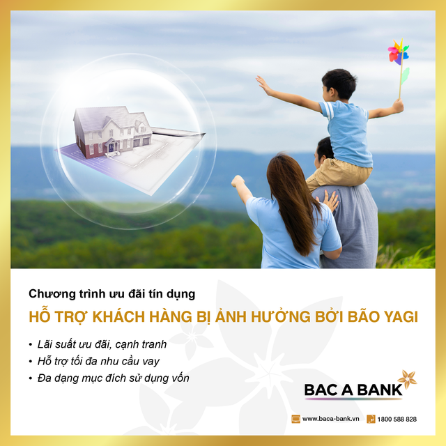 BAC A BANK giảm lãi vay, đồng hành cùng khách hàng chịu ảnh hưởng bởi bão Yagi- Ảnh 1.