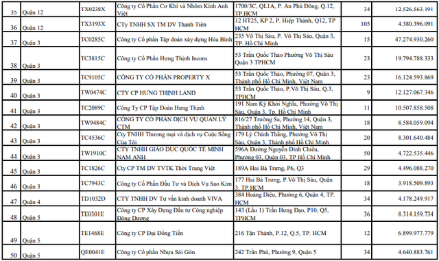 TP.HCM công khai 100 doanh nghiệp nợ bảo hiểm từ 6 tháng với số tiền lớn- Ảnh 3.