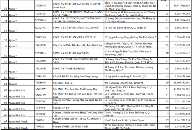 TP.HCM công khai 100 doanh nghiệp nợ bảo hiểm từ 6 tháng với số tiền lớn- Ảnh 4.