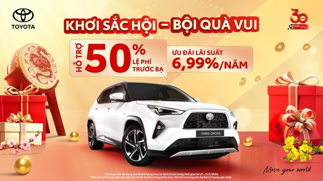 Bảng giá xe ô tô Toyota Việt Nam tháng 1/2025: Hỗ trợ tới 38 triệu đồng cho dòng Yaris Cross- Ảnh 1.