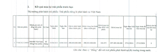 Vịnh Ngôi Sao tất toán trước hạn 490 tỷ đồng trái phiếu- Ảnh 1.