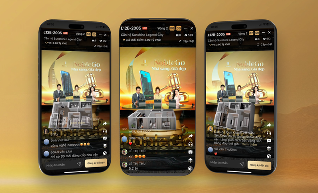Sunshine Legend City "gây sốt" với công nghệ sa bàn ảo lần đầu xuất hiện trên sóng livestream NobleGo  - Ảnh 1.